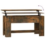 Table basse Chêne fumé 101x49x52 cm Bois d'ingénierie – Image 4