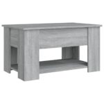 Table basse Sonoma gris 79x49x41 cm Bois d'ingénierie – Image 3