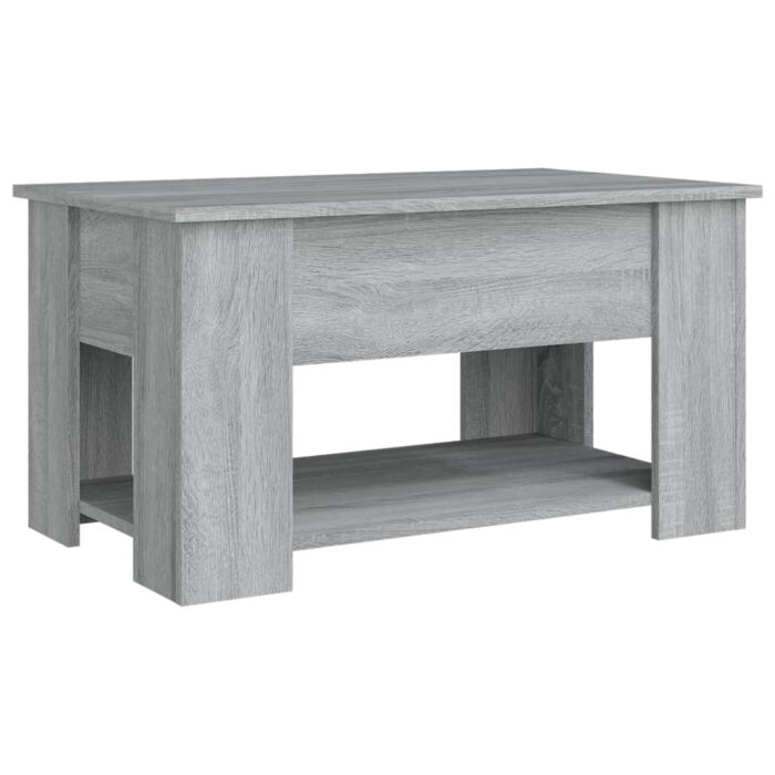 Table basse Sonoma gris 79x49x41 cm Bois d'ingénierie – Image 3
