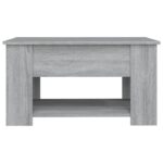 Table basse Sonoma gris 79x49x41 cm Bois d'ingénierie – Image 4