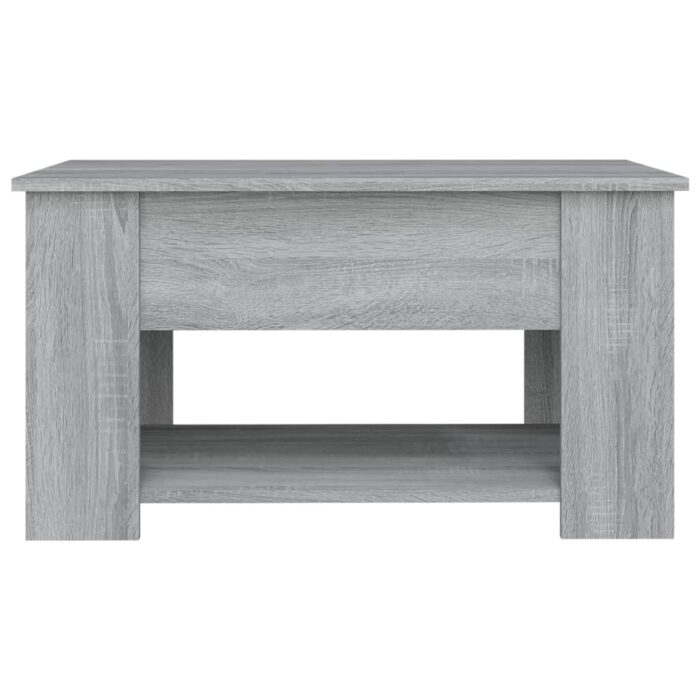 Table basse Sonoma gris 79x49x41 cm Bois d'ingénierie – Image 4