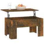 Table basse Chêne fumé 79x49x41 cm Bois d'ingénierie – Image 4