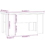 Table basse Chêne fumé 79x49x41 cm Bois d'ingénierie – Image 6