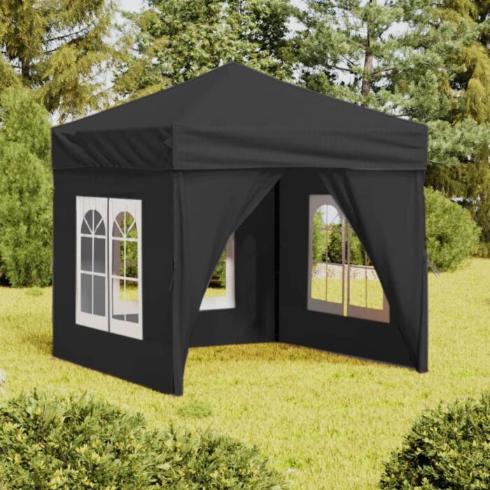 Tente de réception pliable avec parois Anthracite 2x2 m – Image 1