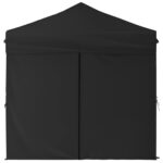 Tente de réception pliable avec parois Noir 2x2 m – Image 2
