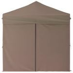 Tente de réception pliable avec parois Taupe 2x2 m – Image 2