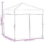 Tente de réception pliable avec parois Taupe 2x2 m – Image 7