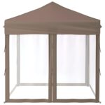 Tente de réception pliable avec parois Taupe 2x2 m – Image 2