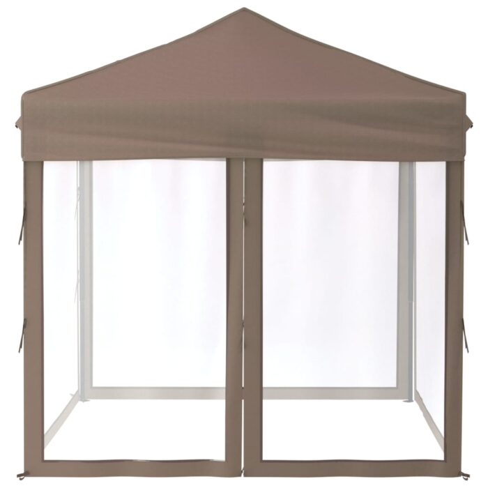 Tente de réception pliable avec parois Taupe 2x2 m – Image 2
