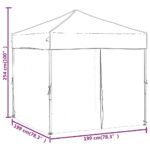 Tente de réception pliable avec parois Taupe 2x2 m – Image 7