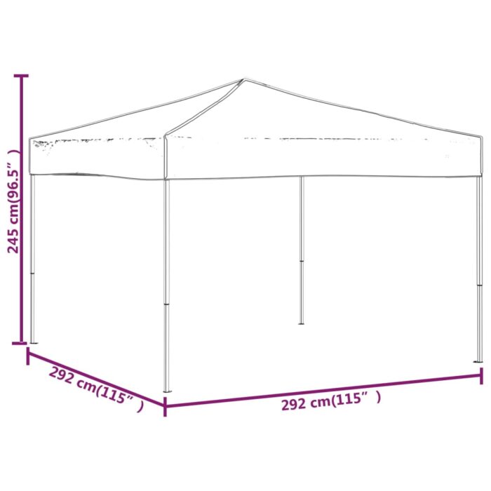 Tente de réception pliable Noir 3x3 m – Image 6