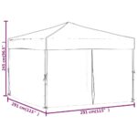 Tente de réception pliable avec parois Bleu 3x3 m – Image 7