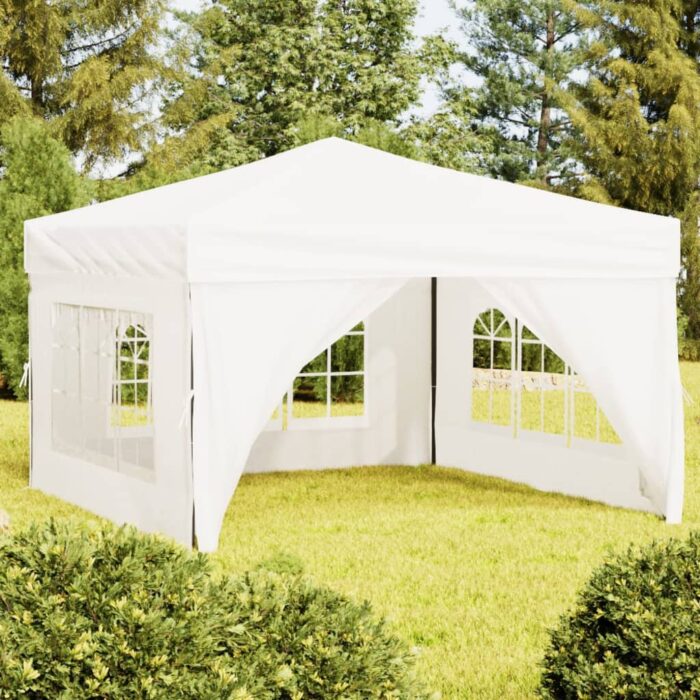 Tente de réception pliable avec parois Blanc 3x3 m – Image 1