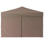 Tente de réception pliable avec parois Taupe 3x3 m – Image 2