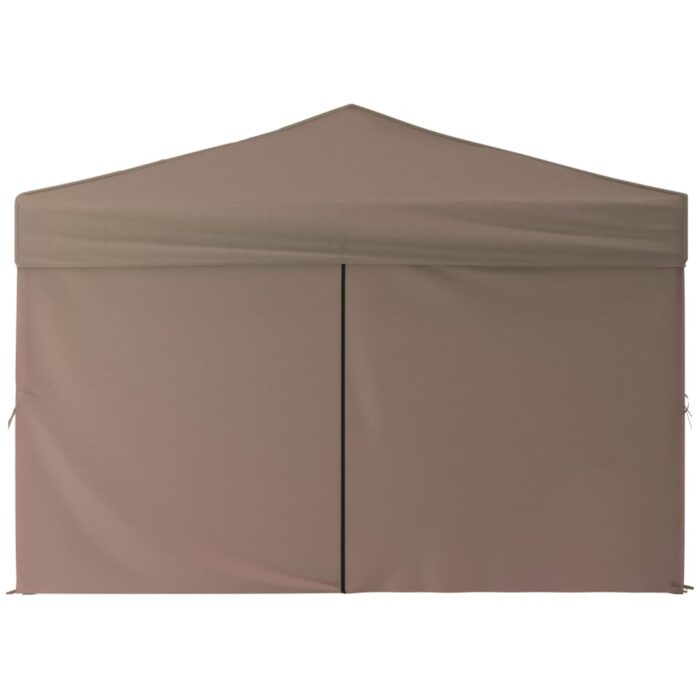Tente de réception pliable avec parois Taupe 3x3 m – Image 2