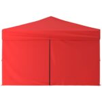 Tente de réception pliable avec parois Rouge 3x3 m – Image 2