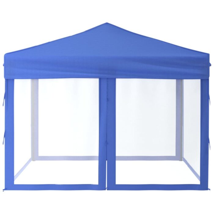 Tente de réception pliable avec parois Bleu 3x3 m – Image 2