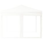 Tente de réception pliable avec parois Blanc 3x3 m – Image 2