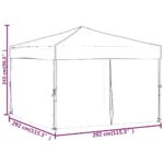 Tente de réception pliable avec parois Blanc 3x3 m – Image 7