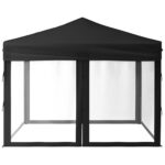 Tente de réception pliable avec parois Noir 3x3 m – Image 2
