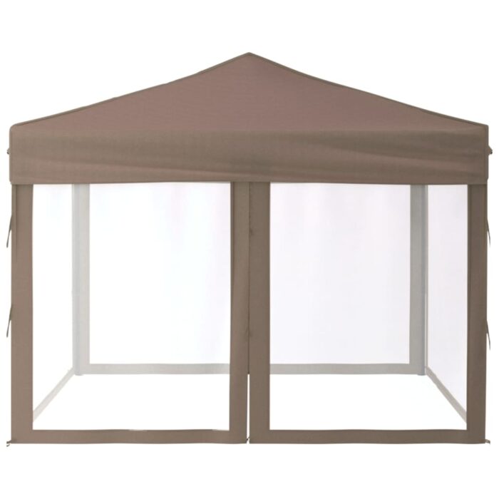 Tente de réception pliable avec parois Taupe 3x3 m – Image 2