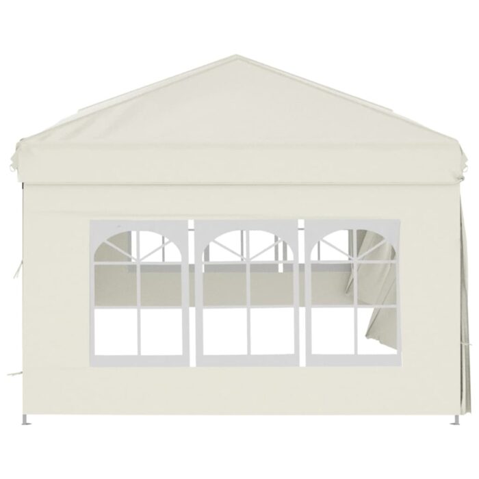 Tente de réception pliable avec parois Crème 3x6 m – Image 2