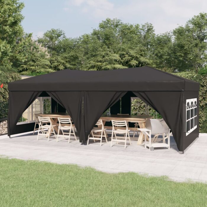 Tente de réception pliable avec parois Anthracite 3x6 m – Image 1