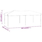 Tente de réception pliable avec parois Blanc 3x6 m – Image 7