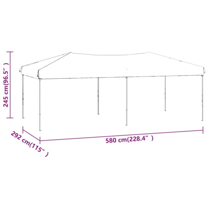 Tente de réception pliable avec parois Blanc 3x6 m – Image 7