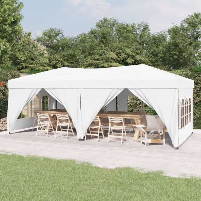 VXL8720286974797_m_en_hd_1.jpg Tente de réception pliable avec parois Blanc 3x6 m – Image 1