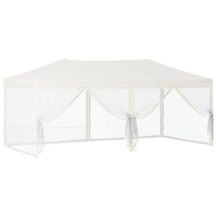 Tente de réception pliable avec parois Crème 3x6 m – Image 4
