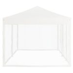Tente de réception pliable avec parois Blanc 3x6 m – Image 2