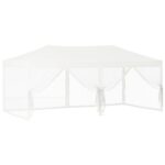 Tente de réception pliable avec parois Blanc 3x6 m – Image 4