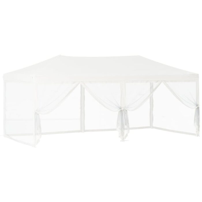 Tente de réception pliable avec parois Blanc 3x6 m – Image 4