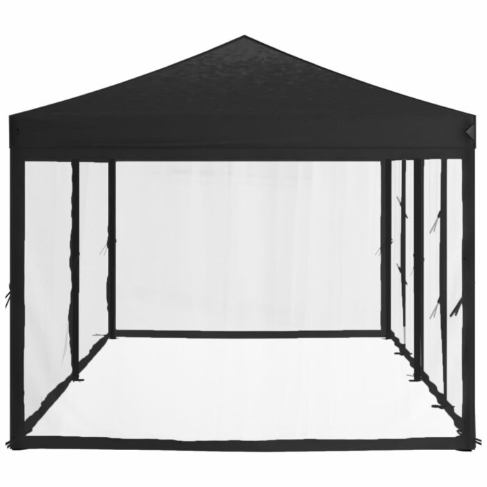 Tente de réception pliable avec parois Noir 3x6 m – Image 2