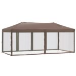 Tente de réception pliable avec parois Taupe 3x6 m – Image 3