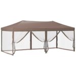 Tente de réception pliable avec parois Taupe 3x6 m – Image 4