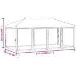 Tente de réception pliable avec parois Taupe 3x6 m – Image 9