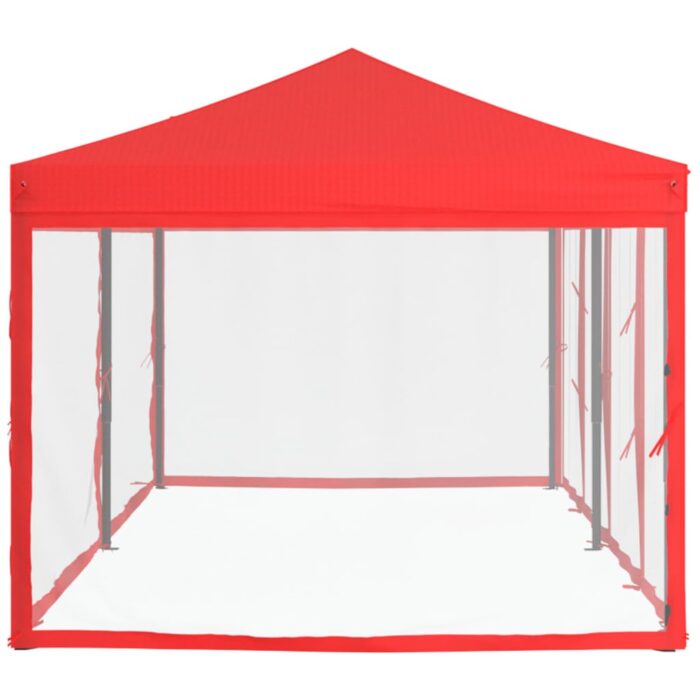 Tente de réception pliable avec parois Rouge 3x6 m – Image 2