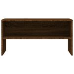 Meuble TV chêne marron 80x40x40 cm bois d'ingénierie – Image 2