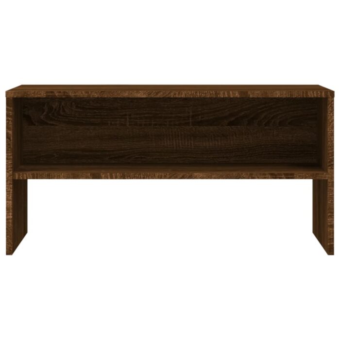 Meuble TV chêne marron 80x40x40 cm bois d'ingénierie – Image 2