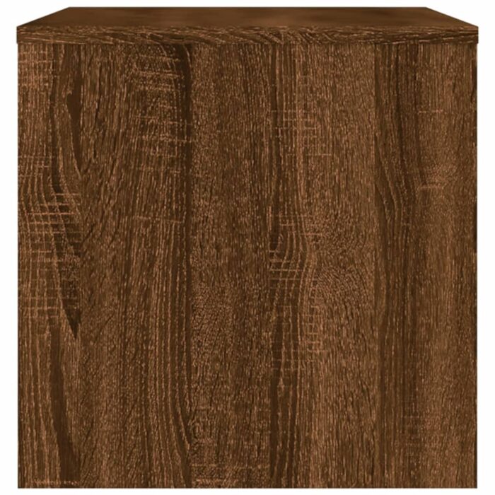 Meuble TV chêne marron 80x40x40 cm bois d'ingénierie – Image 3