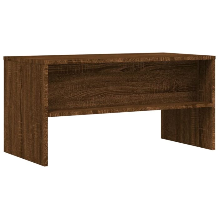 Meuble TV chêne marron 80x40x40 cm bois d'ingénierie – Image 4