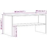 Meuble TV chêne marron 80x40x40 cm bois d'ingénierie – Image 7
