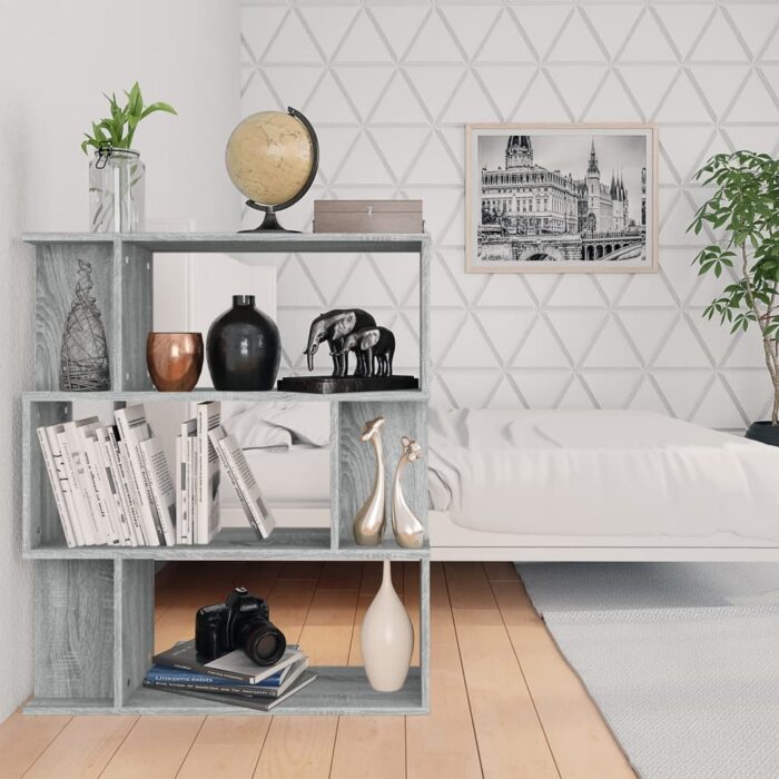 Bibliothèque/Cloison Sonoma gris 80x24x96 cm Bois d'ingénierie – Image 3