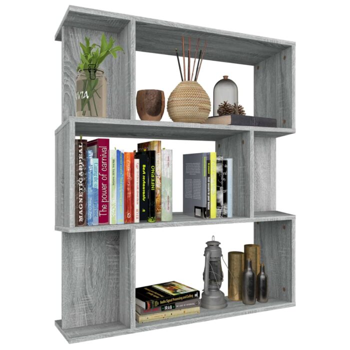 Bibliothèque/Cloison Sonoma gris 80x24x96 cm Bois d'ingénierie – Image 4