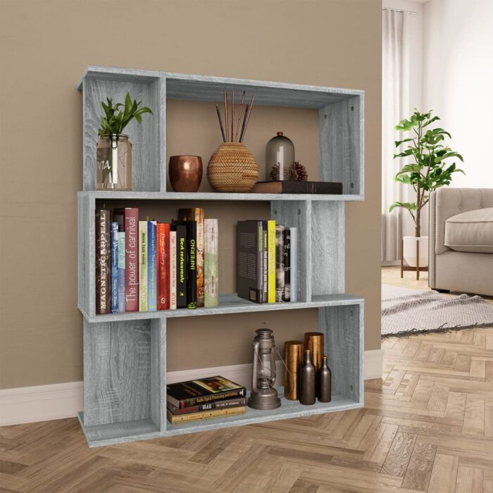 Bibliothèque/Cloison Sonoma gris 80x24x96 cm Bois d'ingénierie – Image 1
