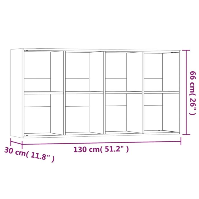 VXL8720286975114_g_en_hd_10.jpg Bibliothèque/Buffet Chêne fumé 66x30x130 cm Bois d'ingénierie – Image 10