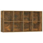 Bibliothèque/Buffet Chêne fumé 66x30x130 cm Bois d'ingénierie – Image 3