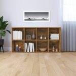 Bibliothèque/Buffet Chêne fumé 66x30x130 cm Bois d'ingénierie – Image 5